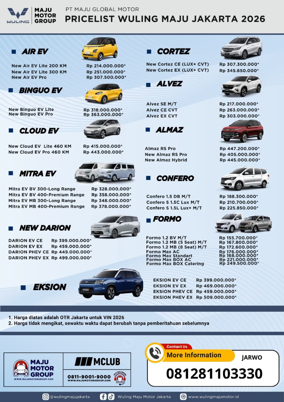 Harga Wuling Terbaru 2026